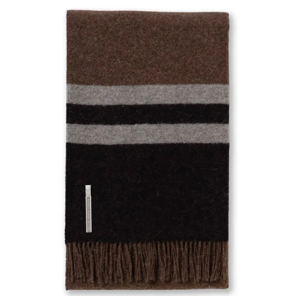 ALICIA ADAMS ALPACA Canyon Throw Blanket Chocolate/Black/Dark Grey